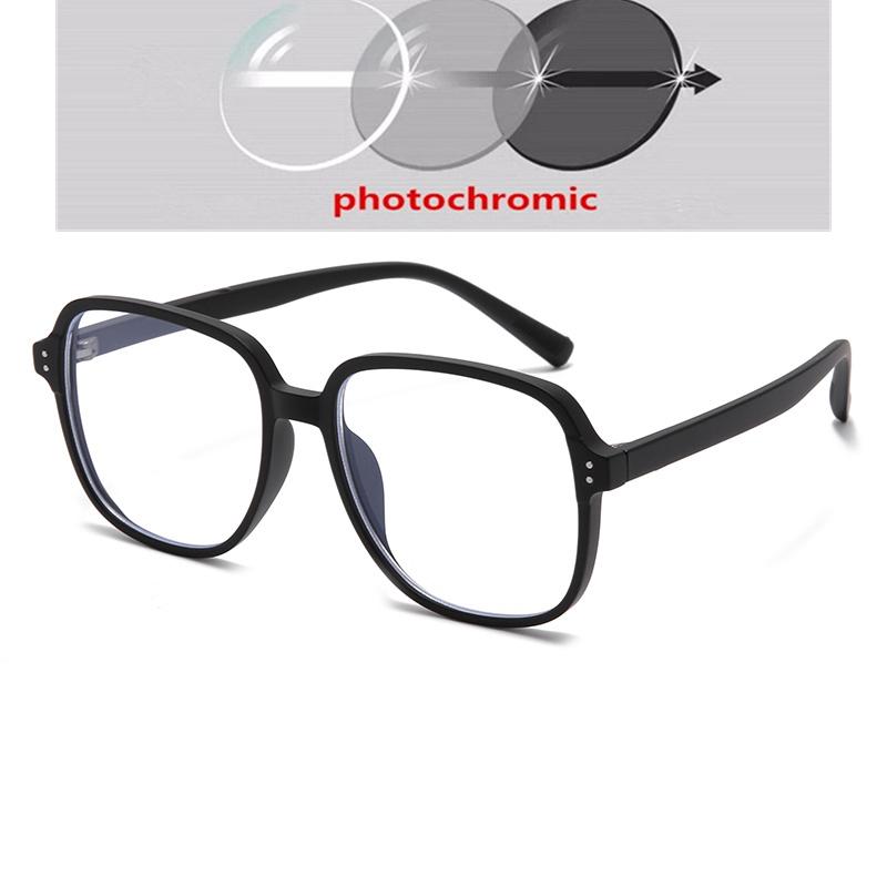 TR90 Oval Big Frame Nearsighted Glasses For Women Fashion Anti Blue Light Prescription Spectacles 0 To -6 0