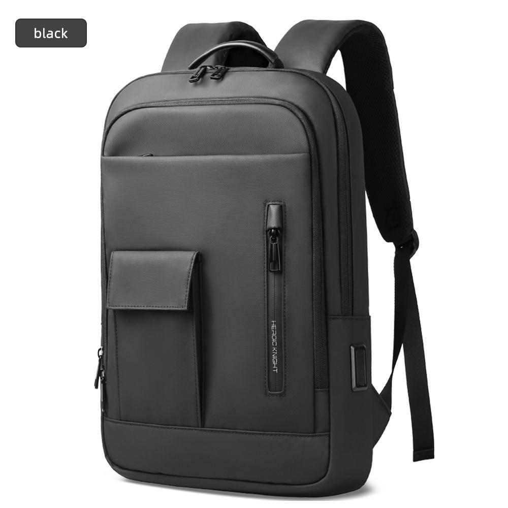

Рюкзак для ноутбука HK Slim 15,6 Мужские бизнес-рюкзаки с USB-портом Легкая рабочая сумка для колледжа, для ежедневных поездок 15 inches чёрный