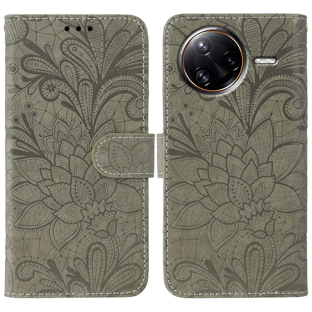 For Xiaomi Poco F7 Ultra 5G/Redmi K80 Pro 5G Case Lace Flowers PU Leather Flip Wallet Phone Cover