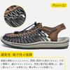 TIDELION Sports Size for Outdoor and Climbing Women's Sandals, Stylish, Lightweight, Quick-Drying, Non-Slip, Khaki, 27.0cm, Activities.