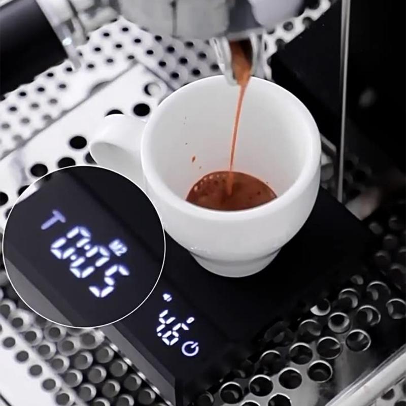 Delicate Portable Coffee Scale With Two Brewing Mode 0.1g Accuracy Measurement And USB Rechargeable Design