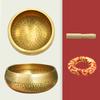 Tibetan Singing Bowl Set Meditation Sound Bowl with Wood Stick Cushion Handcraft Buddhist Bowl for Chakra Mindfulness