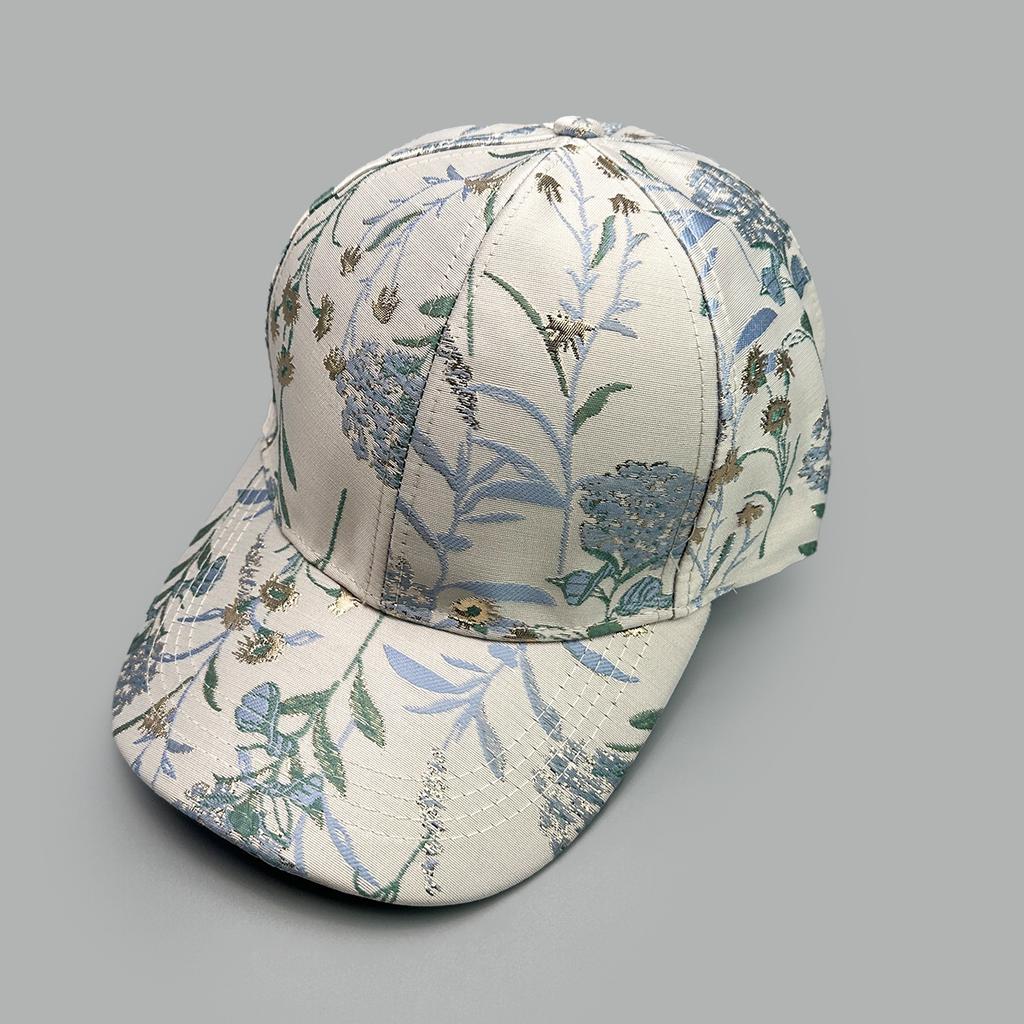 Ethnic Style Flower Embroidery Printed Baseball Cap Ladies Elegant Fashion Casual Outdoor Cap