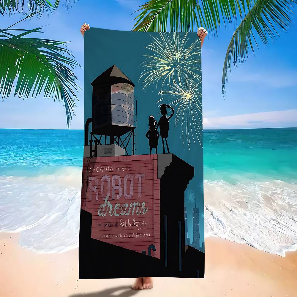 

Anime R-Robot D-Dreams Anime Beach Swimming Towel Soft Absorbent Washcloth Children s Gifts For Kids Travel Camping Gym W40*H60(CM)