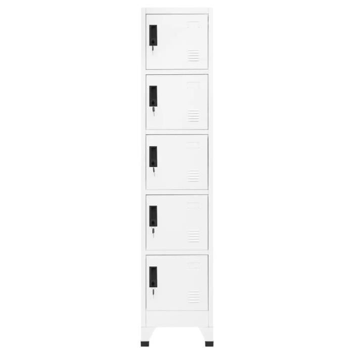 VidaXL Locker Cabinet White 38x40x180 Cm Steel 339788