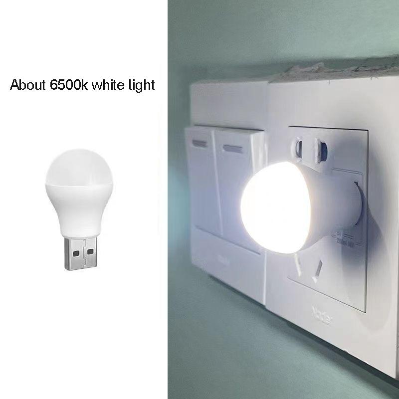 2pcs USB Plug Lamp Mini LED Night Light Book Light Computer Mobile Power Bank Charging Lamp 5V Eye Protection Reading Light