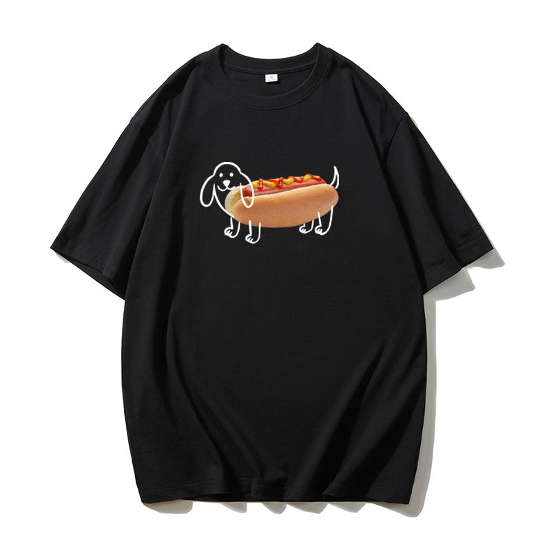 

Funny American Hot Dog Print Tshirt Graphic Tshirt High Quality Mens and Womens Short Sleeve Tshirts Mens Sportswear Tops S