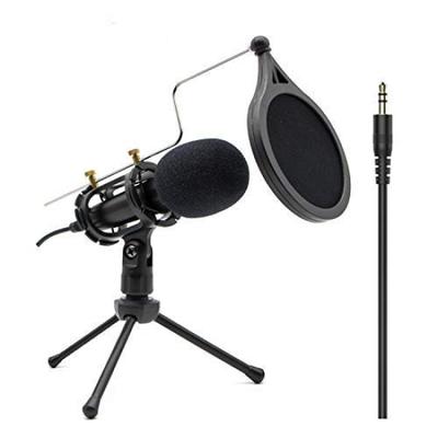 Condenser Tabletop Podcast Omnidirectional Mini PC Handheld PC Vocal Compact Stand Portable Karaoke Microphone with Tripod Sound Live Home Game