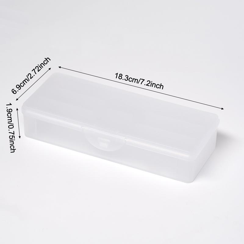 Double Layer Plastics Nail Art Storage Box Tools Nail Decorations File Brush Cutter Storage Empty Case Manicure Container