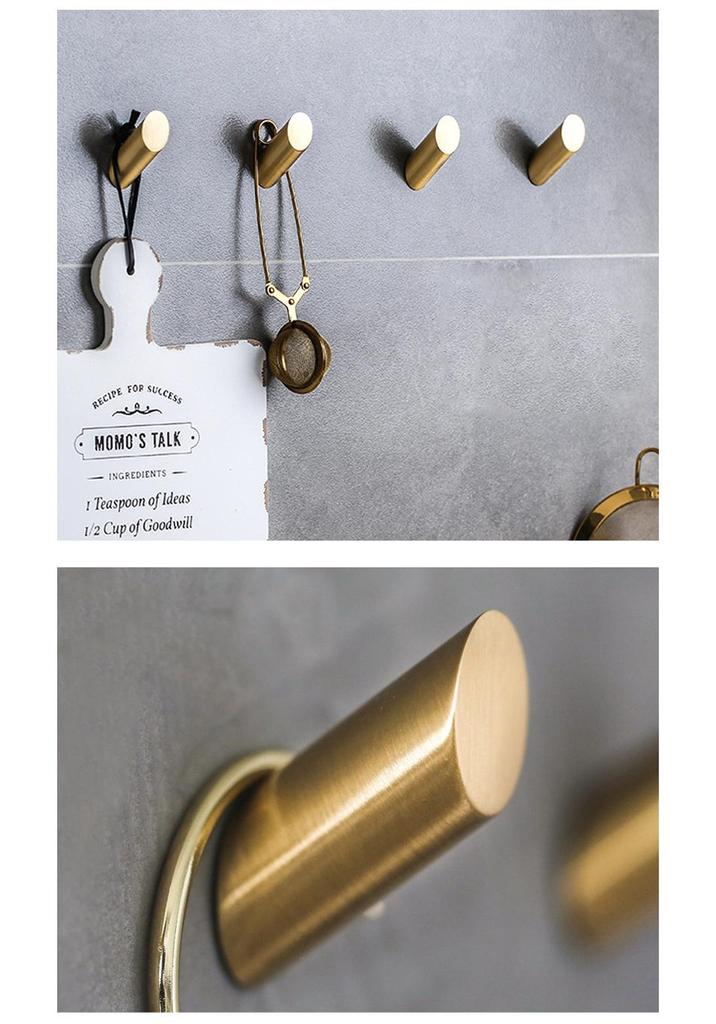 Nordischer Messing-Wandhaken für Kleidung - Kreatives, belastbares Design für den Eingangsbereich. Bohren für die Installation erforderlich.