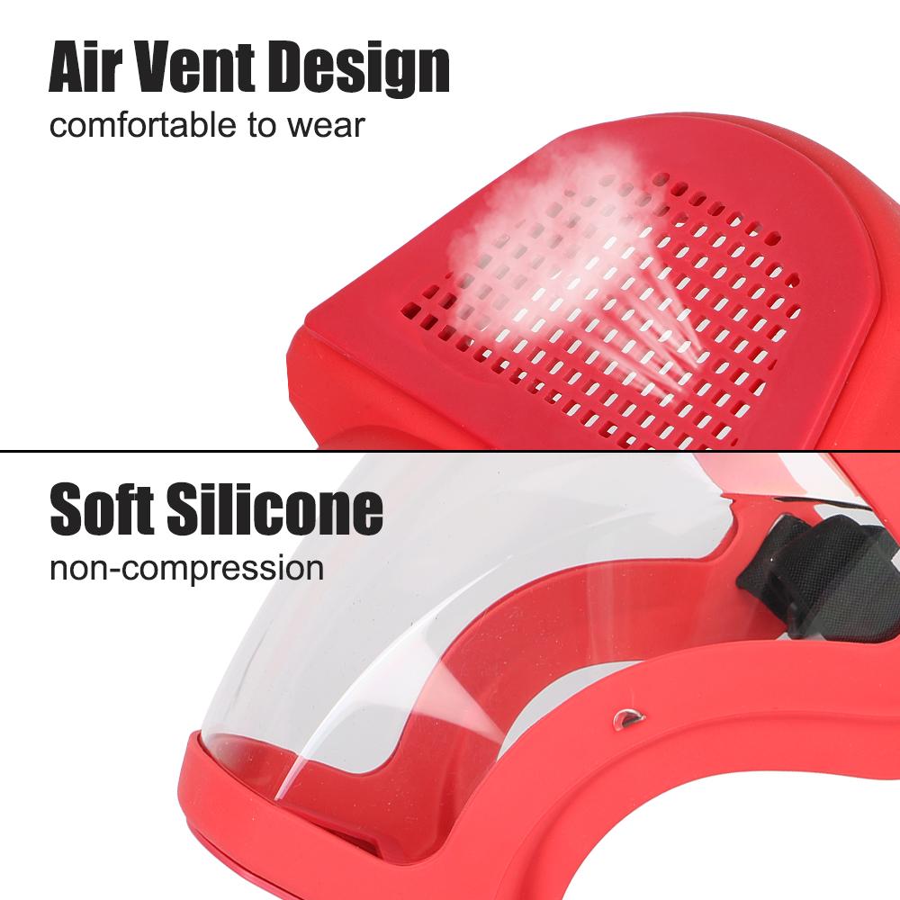 Protection Face Cover Kitchen Tool Motorcycle Bicycle Cycling Dusting Mask Full Face Shield With Filters Oil-splash Proof Mask