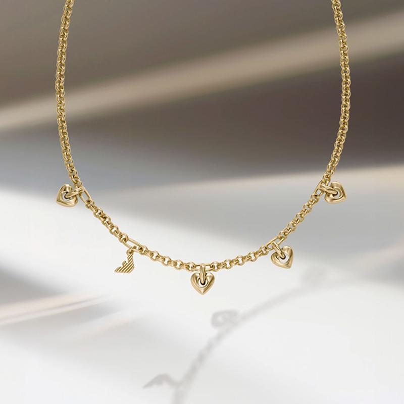 Emporio Armani Love Series Heart Sweet Girl Necklace Women necklace Gold EGS3267710
