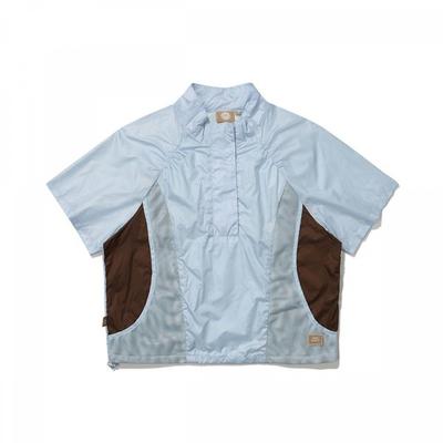 Women Short Sleeve Anorak  Sky  Mesh Curve