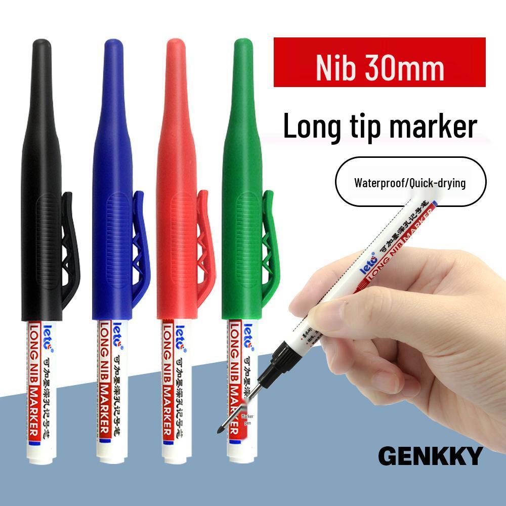 Refillable 32mm Oil-Based Quick-Dry Waterproof Marker for Woodworking, Metal, and Bathroom Tiles