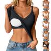 Women's V-Neck Camisole with Built-in Bra Pads for Layering or Standalone Wear