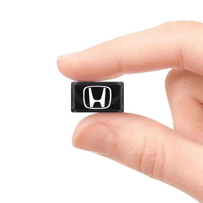 Car Hot XR 5/10Pcs Carbon Fiber Steering Wheel Car Logo Emblem 3D Stickers for Honda Civic Accord CRV HRV Fit Jazz City Odysse