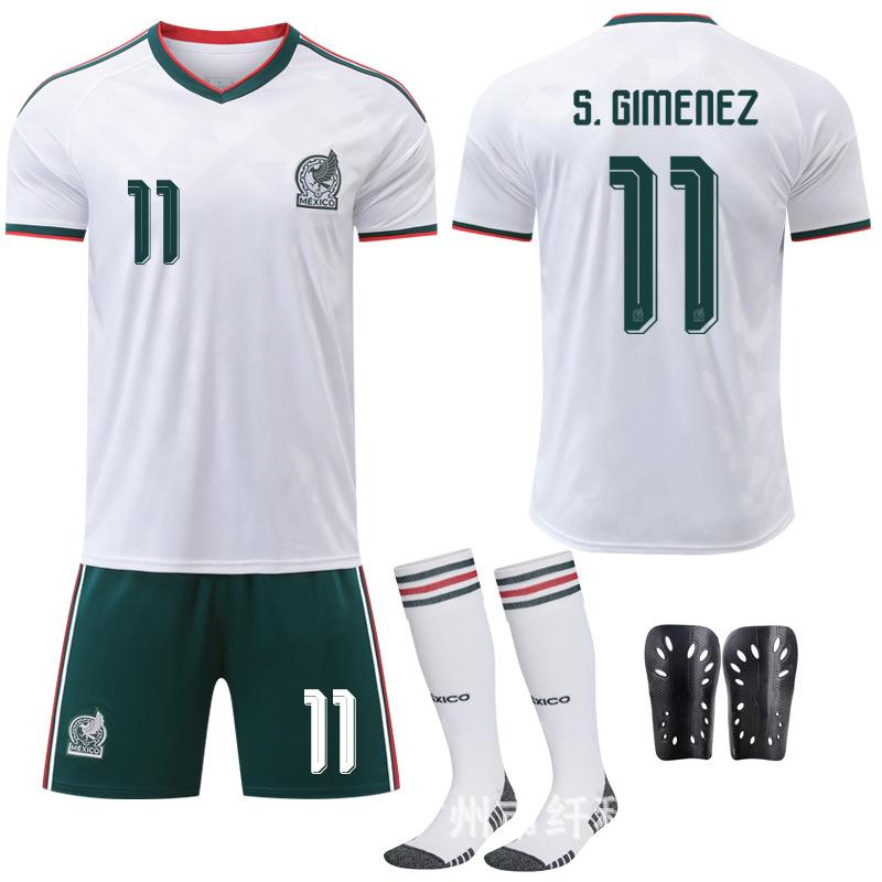 27 Mexico Away White Football Jersey Sports Suit Us-Canada-Mexico World Cup No. 9 Raul Jersey