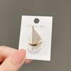 Personalized Sailboat Anti-glare Brooch and Pin Cute Female Design Sense Neckline Suit Corsage Decoration