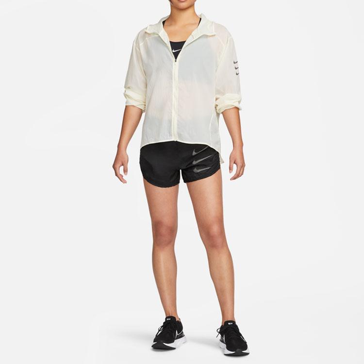 Nike Reflective Woven Running Jacket With Packable Hood Women Tops Coconut-Milk DM7754-113