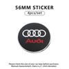 4Pcs 56MM Car Hubcaps Emblem Stickers Auto Wheel Hub Center Cover Decal For Audi A3 A4 B8 8P 8V A6 C7 A5 Q5 B7 B6 B9 QUTTRO Q3