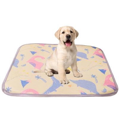 Pet Cooling Mat Double-sided Three-layer Thickened Cartoon Dog Cat Ice Silk Pad Pet Accessories