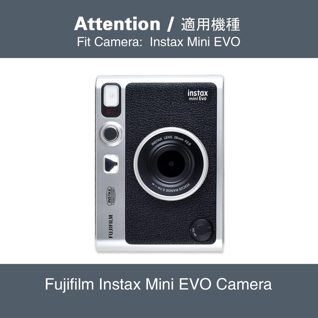 Kinokoo Instax Mini Evo Case, Instax Mini Evo Camera Case with Shoulder Strap, Waterproof and Dustproof Full Protection PU Leather