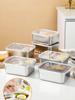 Stainless Steel Sealed Box with Lid for Food Grade Food Raw Pickling Refrigerator for Fruit Bento Box
