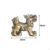 Antique Brass Kylin Figurine, Miniature Sculpture for Elegant Interior Design