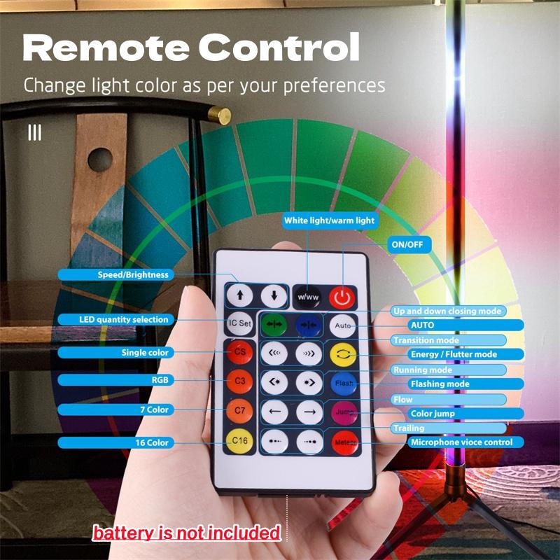 Smart RGB LED Corner Floor Lamp Modern USB Power Foot Light APP Remote Control Living Room Bedside Decor Dimmable Stand Lighting