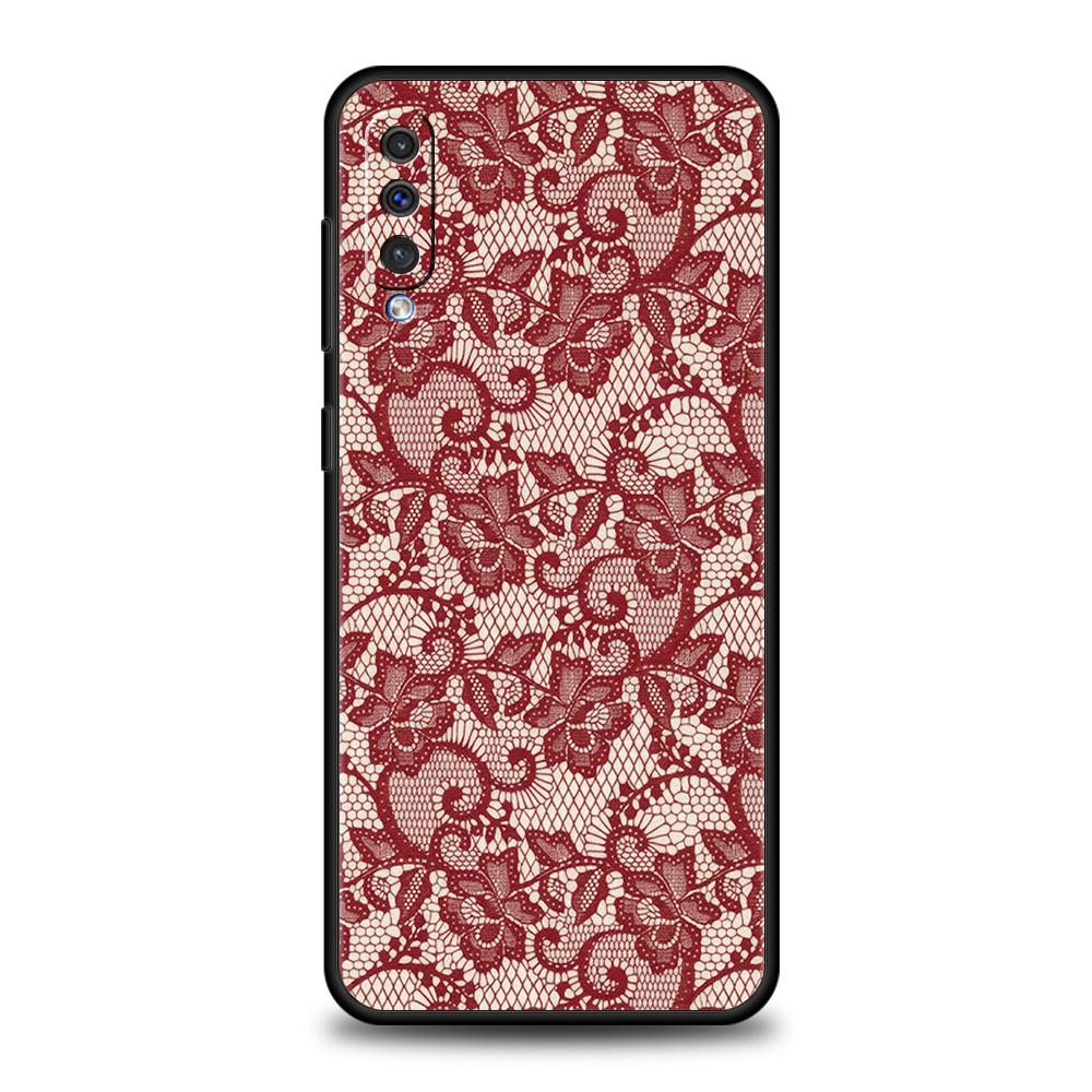 Lace Style Cool Girl Phone Case for Samsung Galaxy A56 A36 A26 A16 A06 A54 A34 A24 A12 A14 A20 A22 A52 5G Soft TPU Shell Fundas