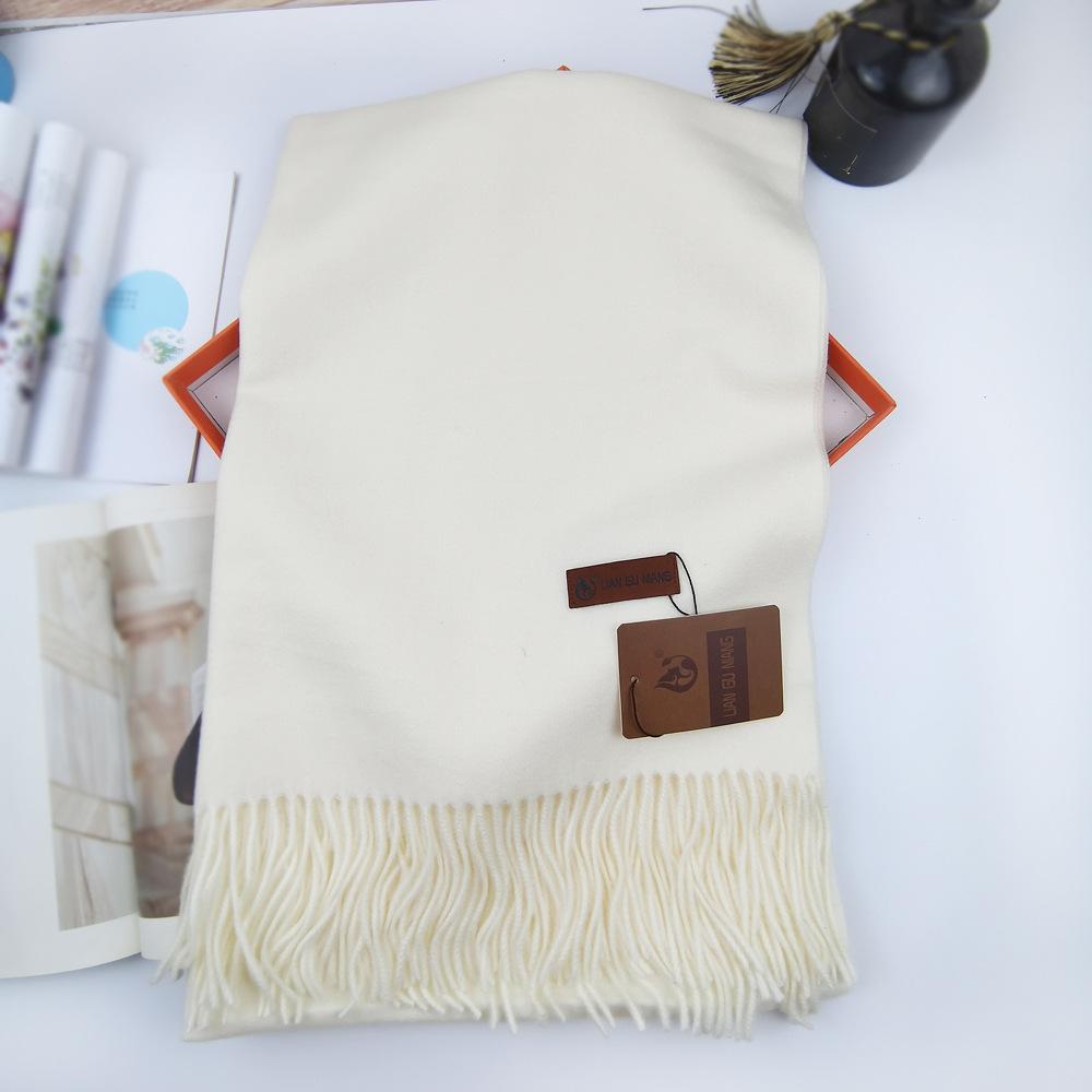 High-quality Solid Color Cashmere Scarf In Chinese Red with Tassels, Faux Wool Shawl for Men and Women, Suitable for Parties and Events As a Gift