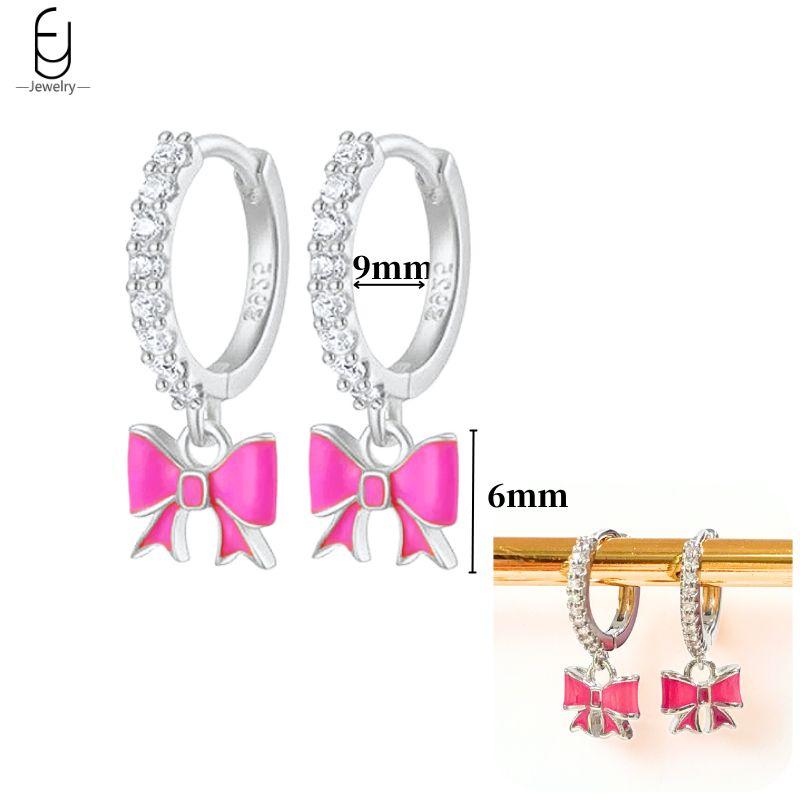 925 Silver Needle Cute Starfish/Shrimp Pendant Earrings Red Chili/ Star Enamel Gold Earrings For Women Fashion Jewelry