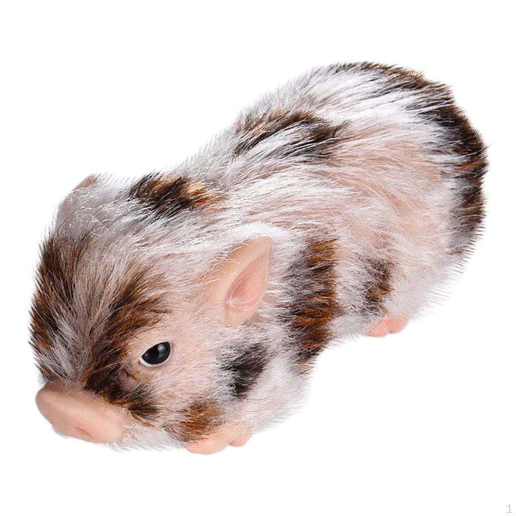 Silicone Pig Mini Doll Soft Decor Cute Photography Prop Interactive Educational Tool