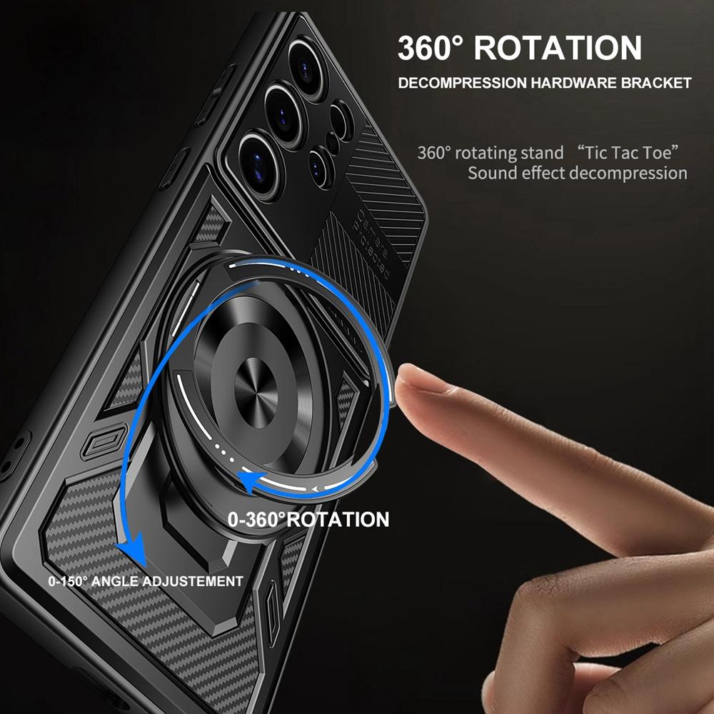 Magnetic Holder Ring Shockproof Armor Phone Case for Samsung Galaxy S26 Ultra S 26 Plus 5G for Magsafe Wireless Charging Cover