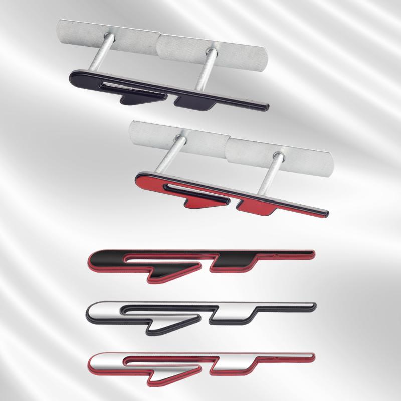 BBDM3 3D Metal GT Grille Badge Front Emblem Rear Trunk Body Sticker For KIA Rio Sportage Ceed Forte K9 Optima Picanto Sorento Soul