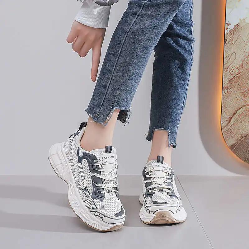 Big Sole With Ties Lace-up Sneakers Golf Colorful Women Shoes Loafer Women Sport Tenni Importers Runings First Degree Brand