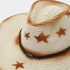 Western Cowboy Straw Hat Ethnic Style Outdoor Sun Protection Pentagram Panama Hat