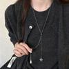 New Simple Adjustable Pull Spots Stones Star Moon Pendant Necklaces for Women Fashion Waterdrop Long Necklaces Daily Accessories