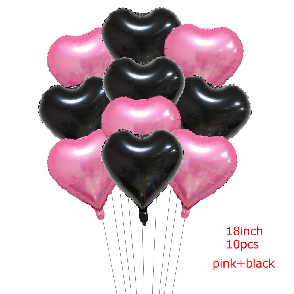 10pcs 18 Inch I LOVE You Heart Balloons Wedding Valentine's Day Decorations Marriage Propose Globos Wedding Balloon 5