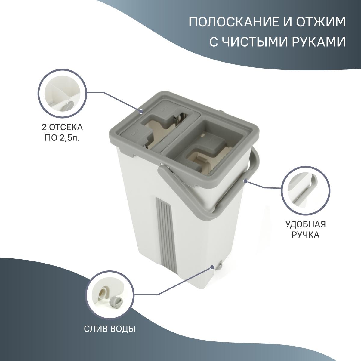 

Комплект для чистки Rosenberg R-800056 Швабра и ведро для отжима