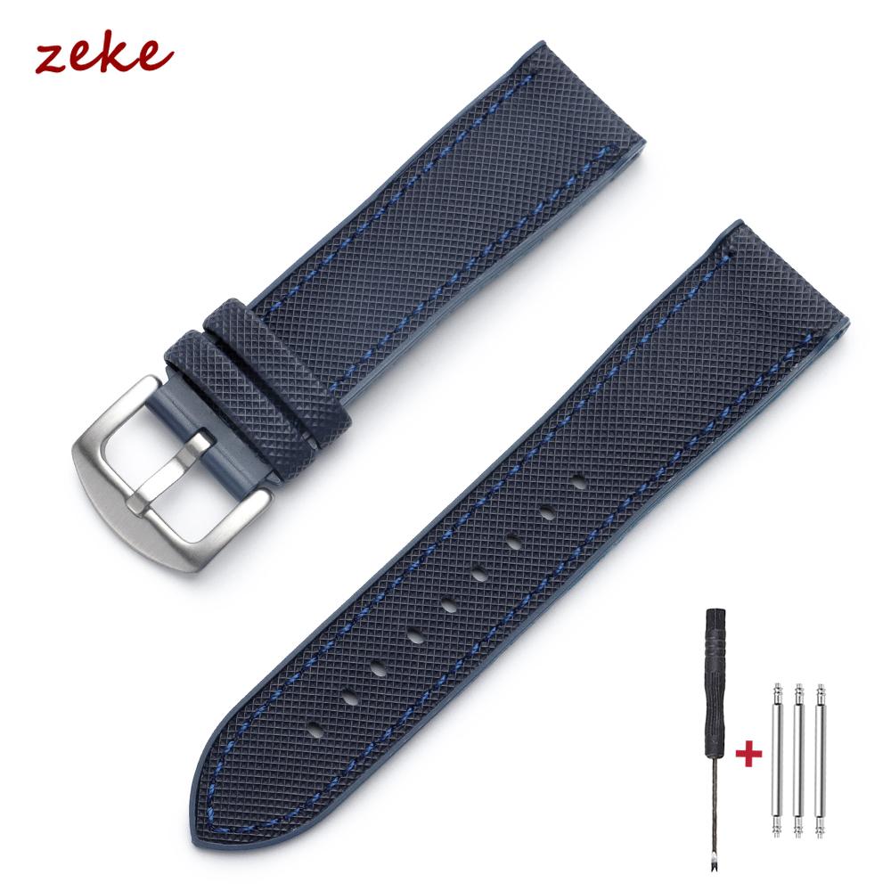 20mm Nylon Silikon Uhrenarmband für Omega für IWC Uhren Herren Sport Genähtes Uhrenband 18/21/22mm Weiches Ersatz-Uhrenband