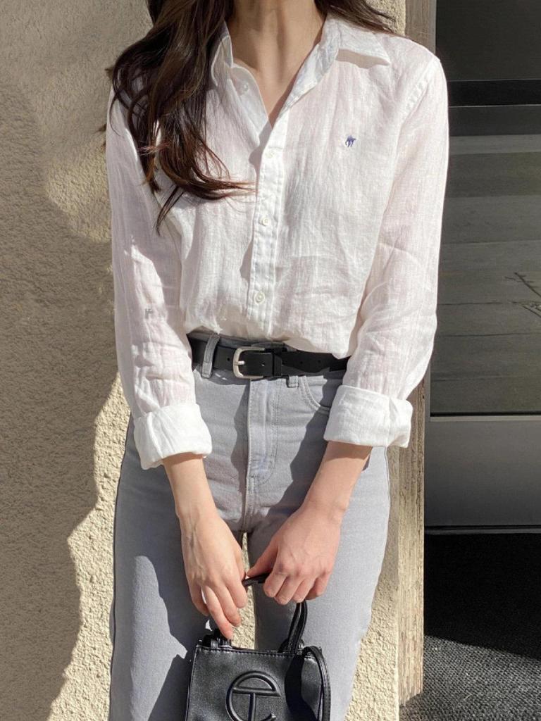 RL Ralph Lauren Small Pony Logo Linen Sun Protection Long Sleeve Polo Shirt - Men's & Women's Spring/Autumn Collection.