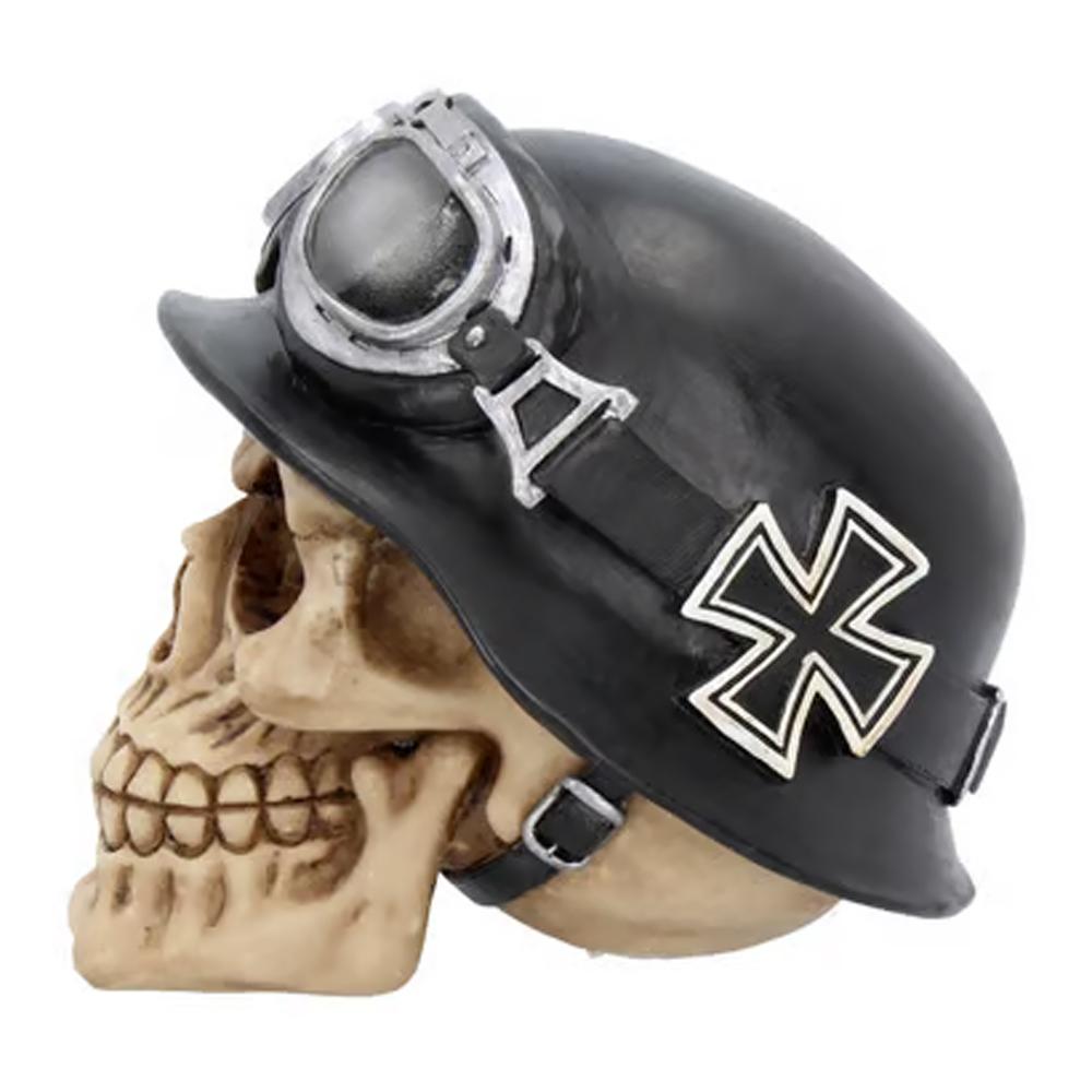 Nemesis Now Iron Cross Helmet Biker Riding Skull