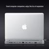 12-in-1 Dual HDMI Docking Station with Gigabit Laptop Stand and Multifunctional Base