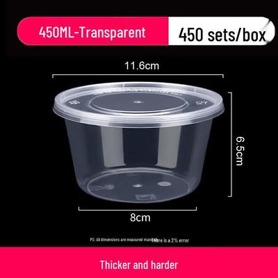 COFLYEE Disposable Clear Takeaway Bowls with Lids