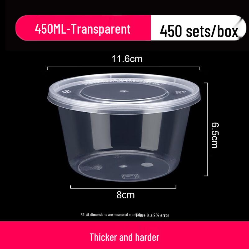 COFLYEE Disposable Clear Takeaway Bowls with Lids