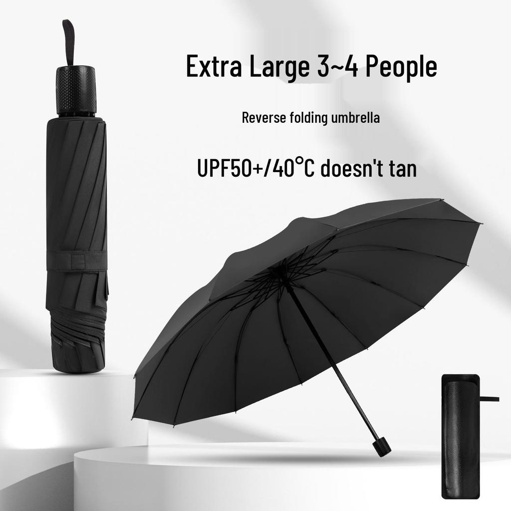Extra Large Stormproof Folding Umbrella for Men - Reinforced and Extra Thick