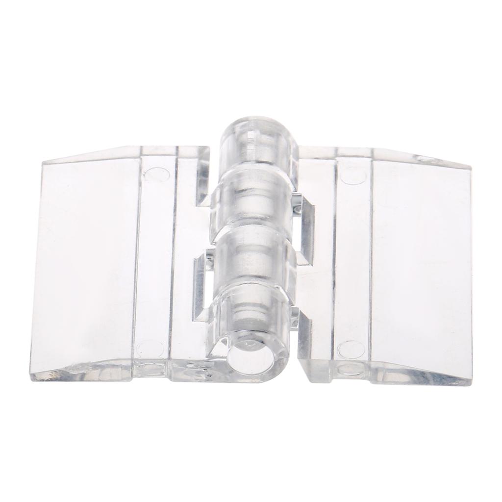 10Pcs Acrylic Hinges Clear Acrylic Mini Hinge Transparent Plastic Folding Hinge Tools for Furniture Cabinet Door 25*35mm/30*35mm