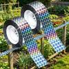 2Pack Durability Plastic Reflective Deterrents Tape Anti Bird Deterrents Sticker Bird Scare Flashing Tape Garden Farm