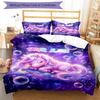 3PC Custom Name Unicorn Dreams Space Bedding Set Duvet Cover Closure Includes 1 Duvet Cover & 2 Pillowcases for Bedroom